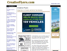 Tablet Screenshot of creativeflyers.com